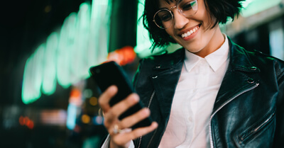 Young woman on mobile phone